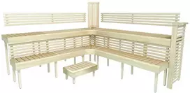 Modulinis pirties gultas PREMIUM, Drebulės mediena 2900 x 2990 mm