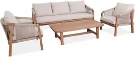 Medinių lauko baldų komplektas SKALA CAFFE - Acacia Wood