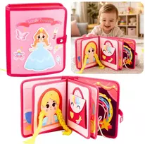 Lean Toys Sensorinė knyga rožinė