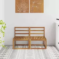 2 Vienetas Lauko Vidurinis Sofa Kietos akacijos mediena