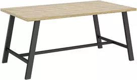 Aosom Lauko kavos staliukas 100x55x45 cm Rudas metalas