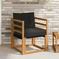 2 Vienetas Lauko sofa Kietos akacijos mediena Natūrali