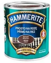 Hammerite Tiesiai ant Rūdžių dažai metalui matinis efektas juoda 0,7L