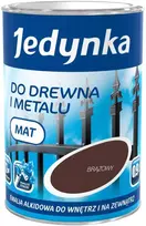 Jedynka Alkidiniai emalio dažai matinės rudos spalvos 0,9 l