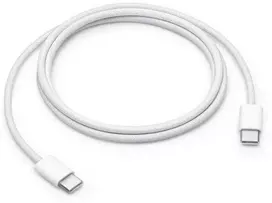 iPhone Data Cable USB-C/USB-C Woven Baltas OEM (Bulk)