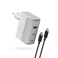 Cuktech AD1003EU 100W GaN 2x USB-C + USB-A Wall Charger with Cable - Baltas