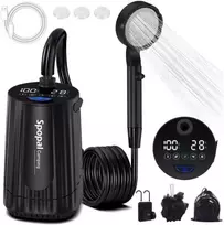Spopal įkraunama nešiojama dušo pompa su 10000 mAh baterija ir priedais kempingui DEBCS2