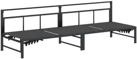 Saulės gultas Juodas 200 x 62 x 59,5 cm Tekstilenas