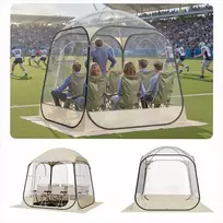 Skaidri iššokanti sporto palapinė 1,83x1,83 m 2-4 asmenims, vandeniui atsparus sodo iglu kupolas, universali stovyklavimo pastogė, skaidri burbulo palapinė, lauko kapsulė