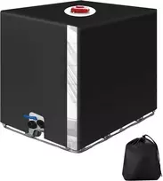 SOBEAU IBC rezervuaro uždangalas 1000 l atsparus UV ir vandeniui, juodas, poliesterio