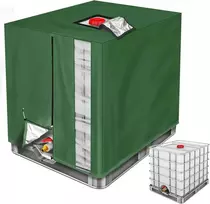 Noosverl vandeniui atspari IBC 1000 l talpos bakelio uždanga su užtrauktuku, 420D poliesteris, žalia