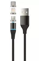 Telforceone Setty magnetic cable DT 3in1 2,5A 1,0 m KBM-01 juodas JO