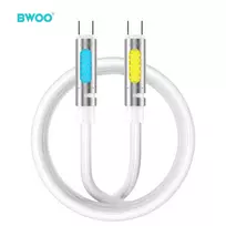 „Mentor BWOO X325C-C“ kvapnus kabelis USB-C - USB-C 240W baltas