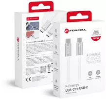 USB C į USB C laidas Forcell F-Energy QC4.0 PD 5A 240W Cafule Color 2 m CBN1 baltas
