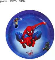 Vienkartinės lėkštutės „Žmogus voras” (Spiderman) 18cm – 10 vnt