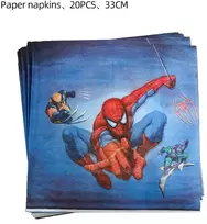 Vienkartinės popierinės servetėlės „Žmogus voras” (Spiderman) 20 vnt.