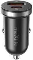 Telforceone Maxlife MXCC-05 PD QC car charger 1x USB-C 1x USB 35W juodas