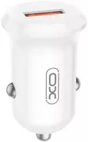 XO automobilinis įkroviklis CC68 18W QC 1x USB baltas