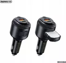 REMAX AUTOMOBILINIS ĮKROVIKLIS YATOY SERIES SU KVAPŲ FUNKCIJA 60W PD QC RCC353 1xUSB + 1xUSB-C Juodas