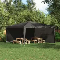 Šventinės palapinės šoninė siena 2 pcs Antracito 400 x 195 cm