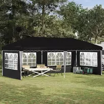Pop-up šventinis palapinė 575 x 289 x 245 cm Juoda