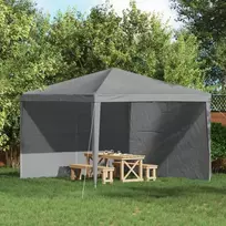 Šventinės palapinės šoninė siena 2 pcs Šviesiai pilka