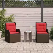 Lauko baldų komplektas Sodo suolas 2 pcs Ruda poliratanas