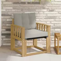 Lauko sofa Kietasis akacijos medis ir Textilene Balta