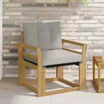 Lauko sofa Kietasis akacijos medis ir Textilene Balta