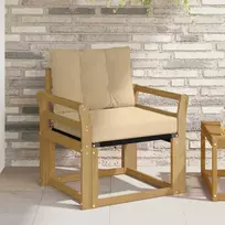 Lauko sofa Kietasis akacijos medis ir Textilene Balta