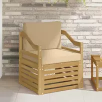 Lauko sofa Poliesteris Balta ir smėlio