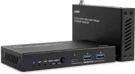 HDBaseT Ilgintuvas - LINDY Cat.6A 2 Host USB 3.2 Gen 1 HDBaseT Ilgintuvas 100 m, Juodas