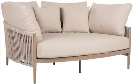 Lauko baldų komplektas Home4You Sofa MEDINA 163,5x135xH71,5cm Smėlio