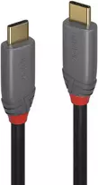 Kabelis - LINDY 7m USB 3.2 Type C to C 10Gbps 100W PD Juodas