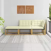 Sekcija sofa vienetai su pagalve Balta 241,5 x 83 x 73 cm