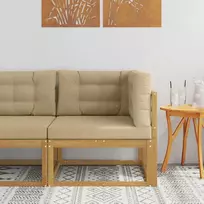 Lauko kampinė sofa Poliesteris Balta
