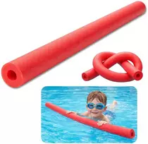Lean Toys Putplasčio plaukimo lazdelė kūno atramai vandenyje, vaikams ir suaugusiems, 150 cm, raudona