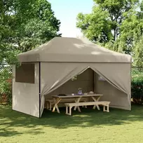 Šventės palapinė Taupe 292 x 440 x 315 cm Oksfordo audinys
