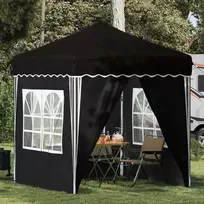 Pop-up šventinis palapinė 195 x 195 x 245 cm Juoda