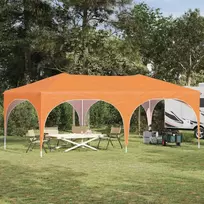 Pop-up šventinis palapinė 575 x 288 x 245 cm Oranžinė