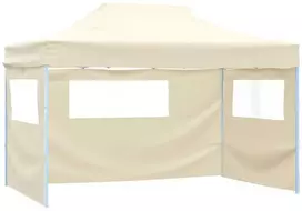 Šventės palapinė Kreminė 280 x 410 x 315 cm Oksfordo audinys