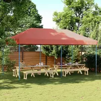 Šventės palapinė Terakotos 292 x 580 x 315 cm Oksfordo audinys
