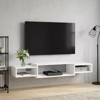 Sieninis televizoriaus stovas Sieninis Balta 140 x 28 x 21 cm