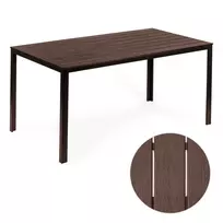 6 vietų rudas sodo stalas 156 x 78 cm
