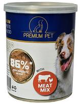 Konservuotas šunų ėdalas Premium Pet, mėsos paštetas, mėsos mišinys, 415g
