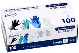 Vienkartinės nitrilinės pirštinės TOPGLOVE L dydis, mėlynos spalvos 100vnt