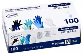 Vienkartinės nitrilinės pirštinės TOPGLOVE M dydis, mėlynos spalvos 100vnt