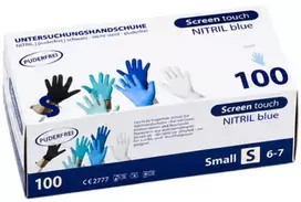 Vienkartinės nitrilinės pirštinės TOPGLOVE S dydis, mėlynos spalvos 100vnt