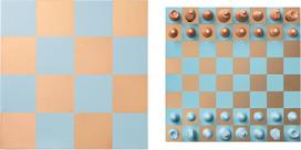 Printworks Šachmatai Printworks Chess Mirror šviesiai mėlynos-vario spalvos