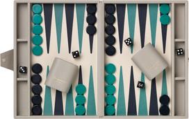 Printworks Nardai Backgammon Reverra, pilkai žali